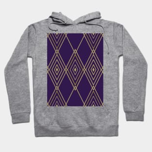 Art Deco Gold & Deep Violet Hoodie